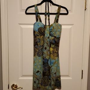 Dressbarn Beaded Necklace Tie Dress